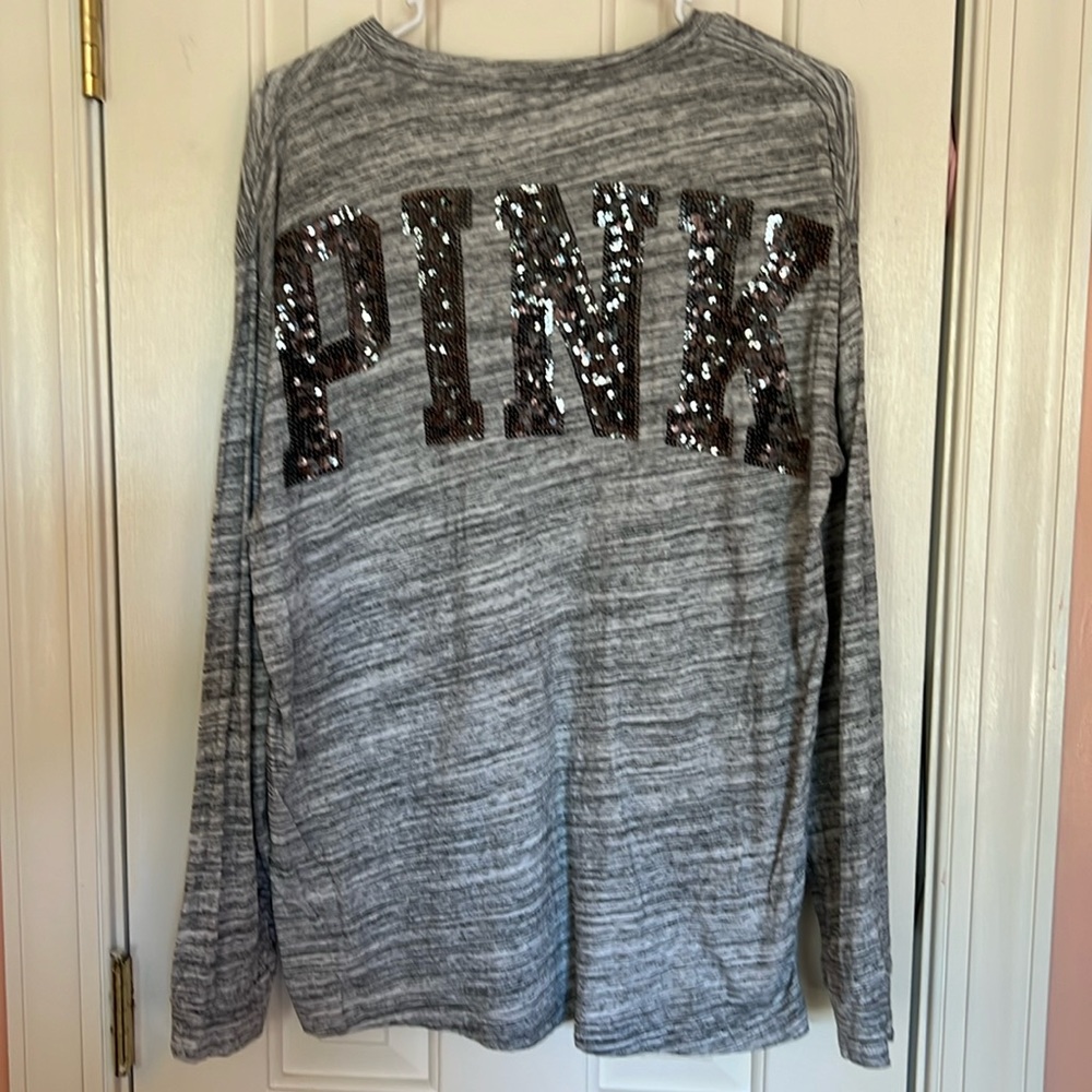 Pink, long sleeve T-shirt